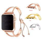 Cinturino per orologio in metallo cavo a forma di V